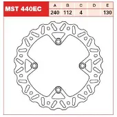 TRW jarrulevy taakse husqvarna cr 125 2011-2013 ym. (mst440ec)