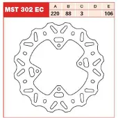 TRW Jarrulevy MST302, 1 Kappale