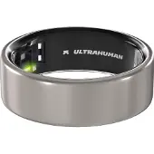 Ultrahuman Ring Air -älysormus, koko 6, Raw Titanium