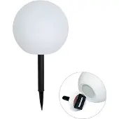 QAZQA Ulkovalaisin valkoinen 25 cm sis. LED IP44 Solar RGBW - Ludger