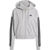 Adidas Essentials 3 Stripes French Terry Kokovetoketjullinen Collegepaita