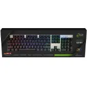 MediaRange MRGS101, Langallinen, USB, Mekaaninen, QWERTZ, RGB LED, Musta, Hopea
