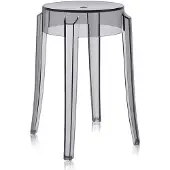 Kartell Charles ghost -jakkara harmaa k 46 cm