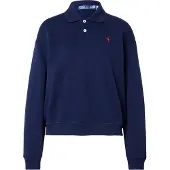 Ralph Lauren Polo-Collar Fleece Pullover - Navy - XL