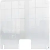 Nobo kassasuoja / suojapleksi aukolla - kirkas akryyli - 700x850mm