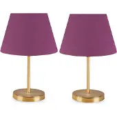 Opviq -pöytävalaisinsarja AYD - 2476, violetti/kultainen, 2 kpl.