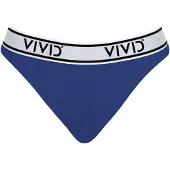 Vivid Bikinihousut 'Mix&Match' tummansininen / vaaleanharmaa / musta