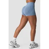 ICANIWILL Smooth Seamless Shorts Metal Blue