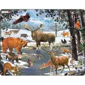 Larsen Puzzles Maxi Pohjoisen metsä 36,5 x 28,5 cm palapeli