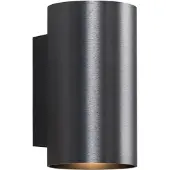 QAZQA Moderni seinävalaisin tummanharmaa pyöreä 2-valoinen GU10 50 mm - Sandy
