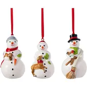 Villeroy & Boch - Nostalgic Ornaments Joulukuusen koriste lumiukot 3 osaa