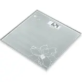 Beurer GS 10 black glass bathroom scale with large LCD display, measurement 100 g, max. 180 kg (75621)