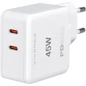 Vivanco super fast 45w dual home charger white