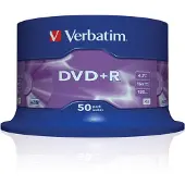 Verbatim – DVD+R, 16x, 4.7 GB/120 min, 50-pack spindel, AZO (43550)