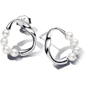 Pandora Essence hopeiset helmikorvakorut 293276C01