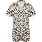 Trendyol Pyjamashortsit vaaleabeige / musta