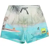 Molo Niko Board Shorts Leo On Surf 98/104 cm Beige 98/104 cm Pojat, Tytöt