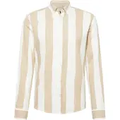 Only & Sons Onsarlo Slim Ls Stripe Hrb Linen Shirt - Beige - XS