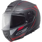 Schuberth C5 Omega Avattavat Kypärät Matta/Musta/Antrasiitti/Punainen unisex, size 63