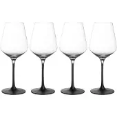 Villeroy & Boch - Manufacture Rock Valkoviinilasi 4 kpl Kirkas/Musta