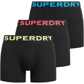 Superdry for man. M3110452B Set of 3 Boxers Text black (M), Homewear, Cotton