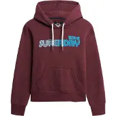 Superdry Faded Core Hood - Burgundy - 8