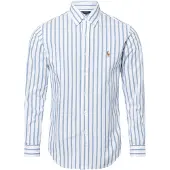 Ralph Lauren for man. 710906622001 Custom Fit Striped Oxford Shirt blue (L), Casual, Cotton, Long sleeve