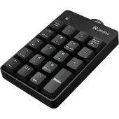 Sandberg USB Wired Numeric Keypad -numeronäppäimistö, Musta