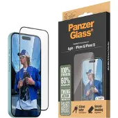 PanzerGlass iPhone 16/15 näytön suojalasi Ultra-Wide Fit mukana sovitin