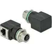 DeLOCK – Network Adapter M12 D-coded 4 pin female to RJ45 jack (66312)