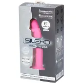 Silexd - Pimeässä hohtava tekopenis 6" premium silikoni, aidon näköinen, muotoutuva, laadukas, imukupilla, pinkki