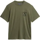 Superdry for man. M1012210A Merchant Store graphic T-shirt green (XXL), Casual, Cotton, Short sleeve