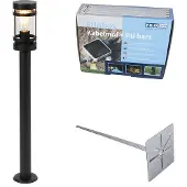 QAZQA Moderni ulkovalaisin musta 80 cm IP44 - Gleam
