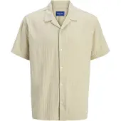 Jack & Jones Joreaster Patras Resort Shirt Ss Ln - Cream - S