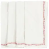 Chamois - White Embroidery Lautasliina 50x50 cm 4 kpl Lantana Rose