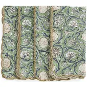 Chamois - Scallop Tangier Pomegranate Lautasliina 50x50 cm 4 kpl Green