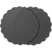 Ziczac - Scallopped Pöytätabletti 36 cm 2 kpl Harmaa