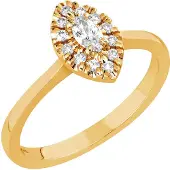 Sandberg Toivomuslähde timanttisormus markiisi halo 0.20ct V-923k-150