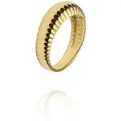 Mockberg Retro Ribbed kullattu sormus #60 MB0694