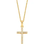 Lykken Crosses kullattu hopeinen timanttiristi 0.17 ct