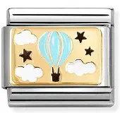Nomination Composable Classic plates hot air balloon blue 030289/17