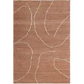 Ferm Living Käsinkudottu Matto Juutti Gesso Terracotta 140x200 cm