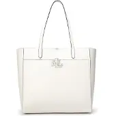 Ralph Lauren for woman. 431960183003 Off-white large Cameryn granulated leather tote bag (OSFA), Casual