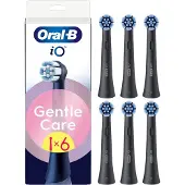 Oral-B iO Gentle Care Black vaihtoharjat, 6 kpl, musta