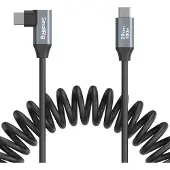 SmallRig 4792 USB-C Straight to USB-C Angled Coiled Data Cable