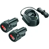 Bosch 12V akkupaketti: 2x1,5Ah akkua + GAL 12 -laturi