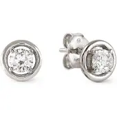 Nomination Cosmic Love hopeakorvakorut zirkonioilla Silver Circle 241710/053