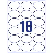 Avery Oval label permanent 63.5x42.3mm all printers
