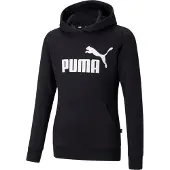 Puma Ess Logo Hoodie Fl G - Black - 104
