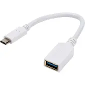 Vivanco USB 3.0 C-A F-M 0.1m USB cable USB 3.2 Gen 1 (3.1 Gen 1) USB C USB A White (45284)